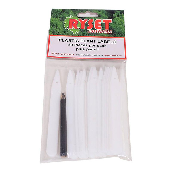 Plastic Plant Labels 50 pieces per pack + pencil — Gardening Direct Australia